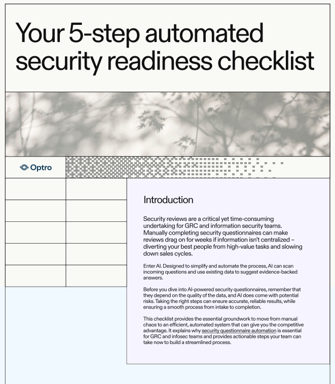 Your 5-step automated readiness checklist for security reviews